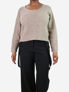 Vince Neutral wool-blend jumper - size L