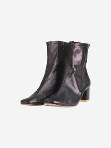 By Far Black leather ankle boots - size EU 36