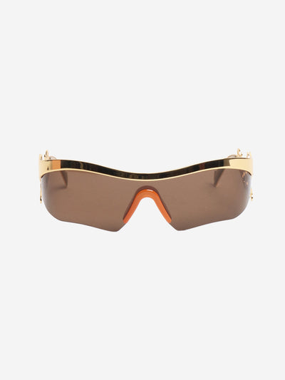 Gold logo mask sunglasses Sunglasses Loewe 