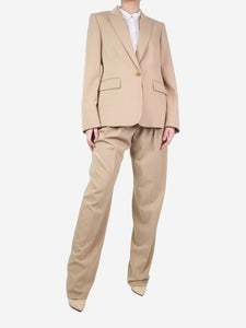 Stella McCartney Beige jacket and trouser set - size UK 12