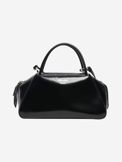 Black Supernova brushed leather tote bag - size Bags Prada 