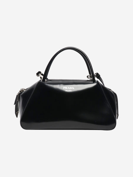 Black Supernova brushed leather tote bag product image