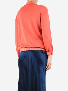 Lanvin Red jewel-button cardigan - size UK 8