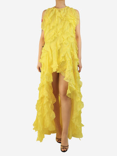 Lemon Wonderland ruffle gown - size UK 16 Dresses Zimmermann 