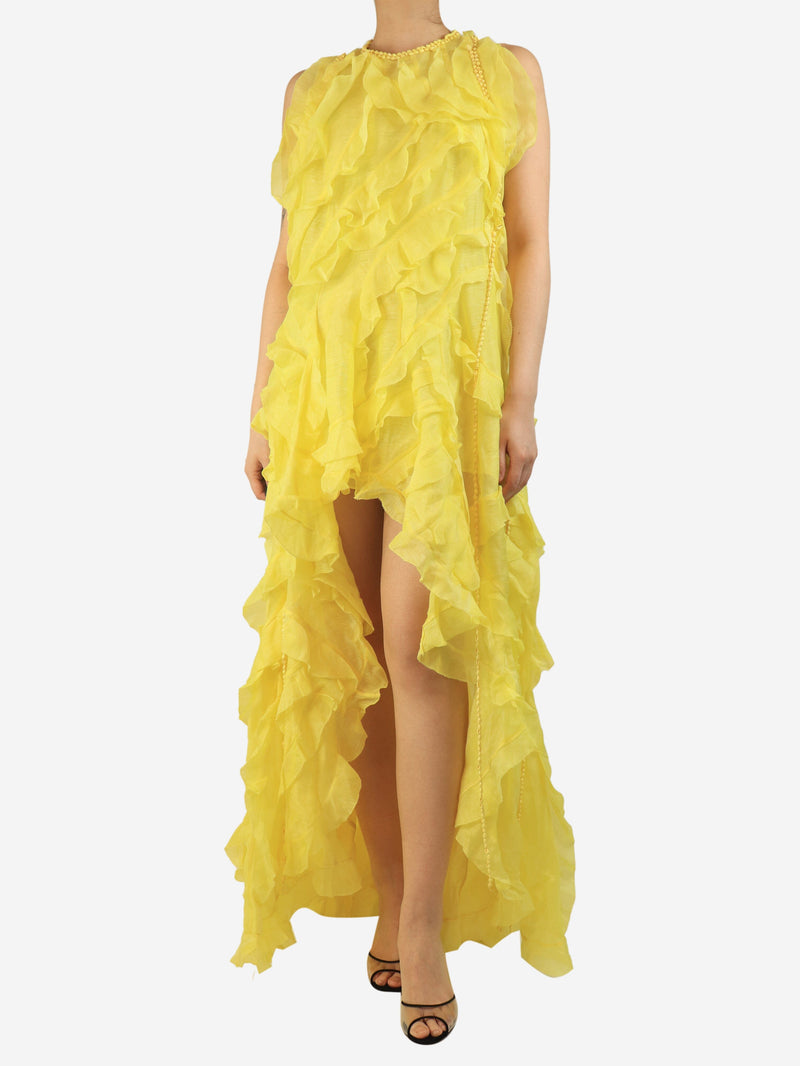 Lemon Wonderland ruffle gown - size UK 16 Dresses Zimmermann 