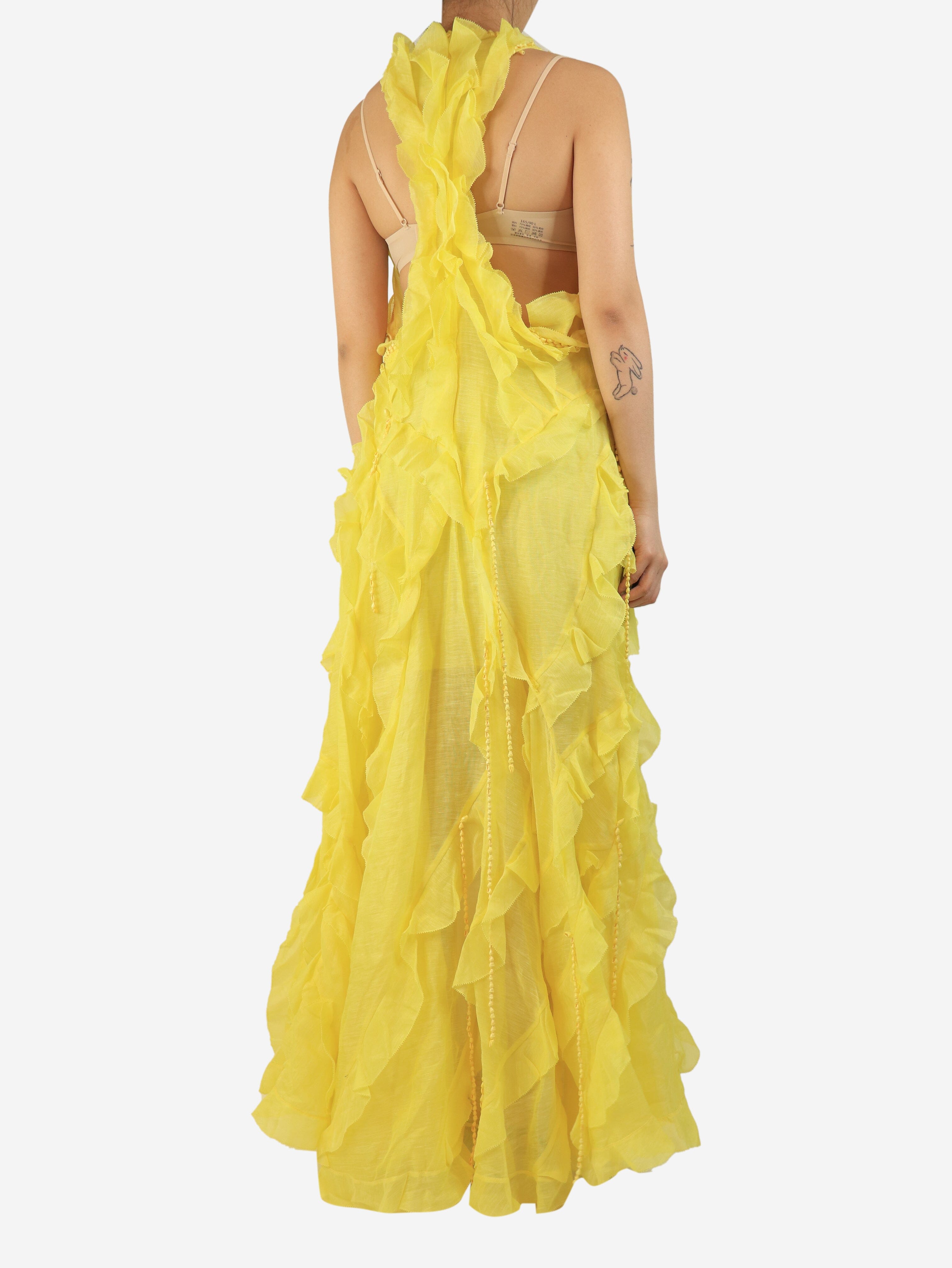 Lemon Wonderland ruffle gown - size UK 16 Dresses Zimmermann 