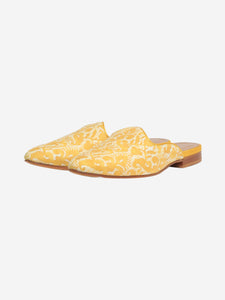 Le Monde Beryl Yellow floral printed mules - size EUR 39