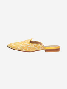 Le Monde Beryl Yellow floral printed mules - size EUR 39