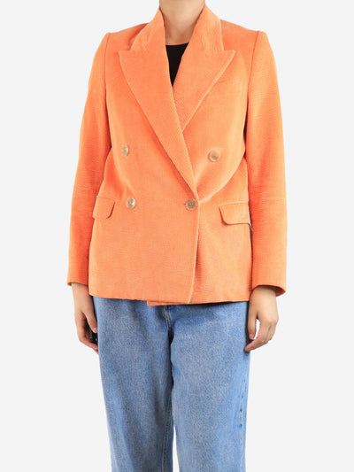Orange double-breasted corduroy jacket - size UK 6 Coats & Jackets Acne Studios 