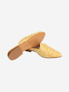 Le Monde Beryl Yellow floral printed mules - size EUR 39