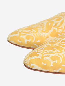 Le Monde Beryl Yellow floral printed mules - size EUR 39