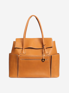 Tan Solitaire leather tote bag Tote Bags Loro Piana 