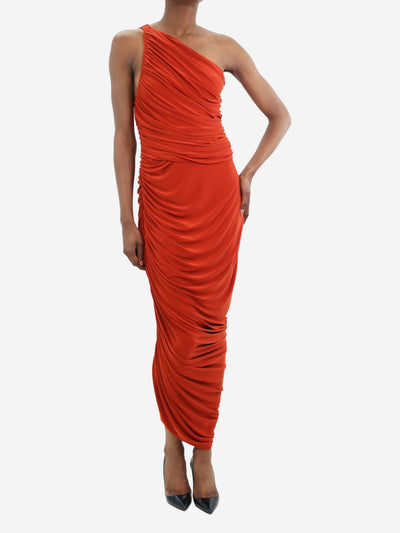 Red one-shoulder ruched dress - size XS Dresses Norma Kamali 