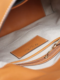 Tan Solitaire leather tote bag Tote Bags Loro Piana 