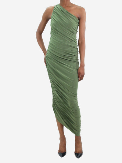 Green one-shoulder ruched dress - size XS Dresses Norma Kamali 