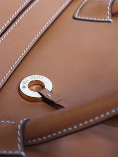 Tan Solitaire leather tote bag Tote Bags Loro Piana 