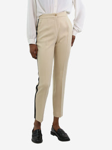 Etro Neutral wool-blend side-stripe trousers - size IT 38