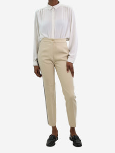 Etro Neutral wool-blend side-stripe trousers - size IT 38