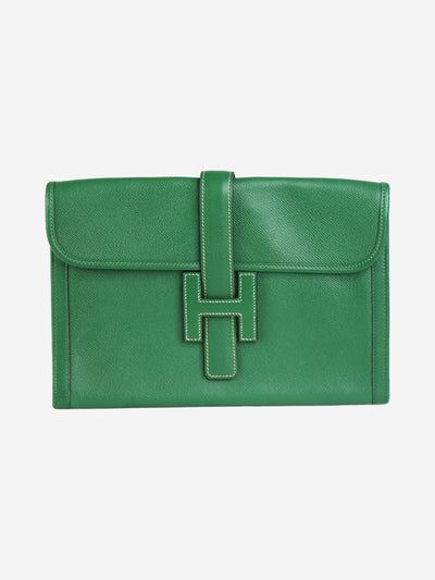 Green H flap clutch Clutch bags Hermes 