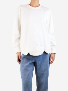Comme Des Garçons White French Terry sweatshirt - size S