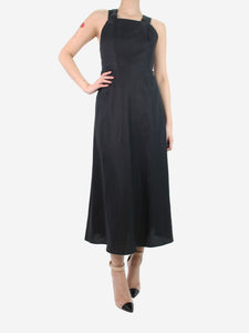 Samuel Dougal Black pinafore style dress - size UK 8
