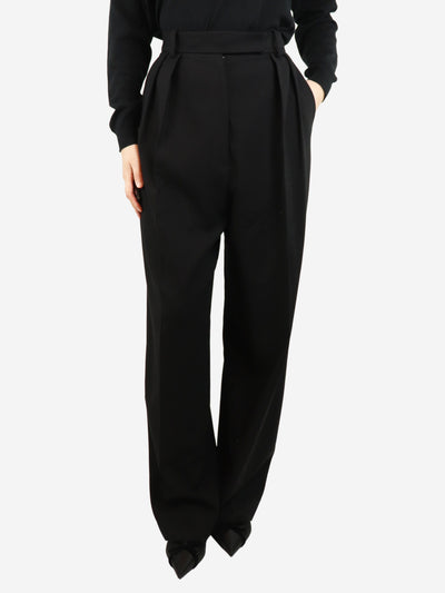 Black wide-leg trousers - size UK 12 Trousers Khaite 