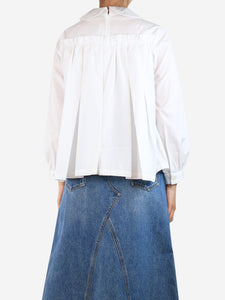 Comme Des Garçons White cotton pleated blouse - size S