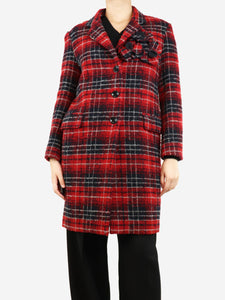 Ermanno Scervino Red tartan coat - size UK 10