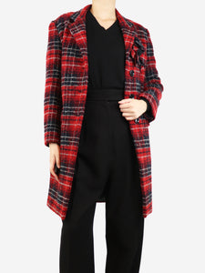 Ermanno Scervino Red tartan coat - size UK 10