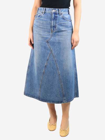 Blue denim midi skirt - size UK 10 Skirts Celine 