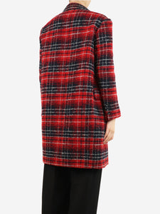 Ermanno Scervino Red tartan coat - size UK 10