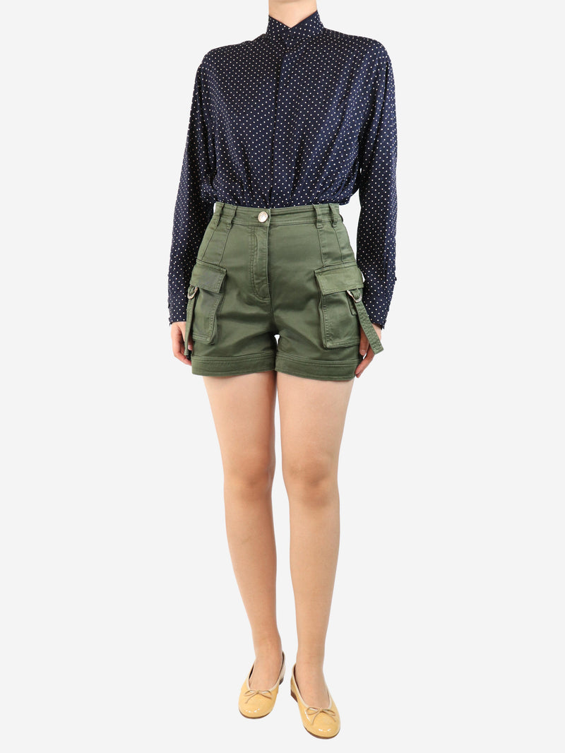 Green cargo shorts - size UK 10 Shorts Balmain 
