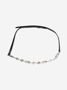 Max Mara Leather diamante belt