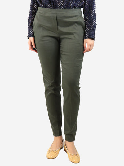 Green elasticated trousers - size UK 10 Trousers D.Exterior 