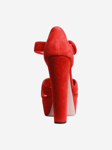 Prada Red suede platform sandals - size EU 36