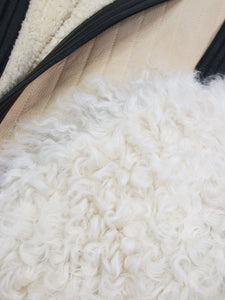 Chloe Beige sheepskin coat - size UK 10