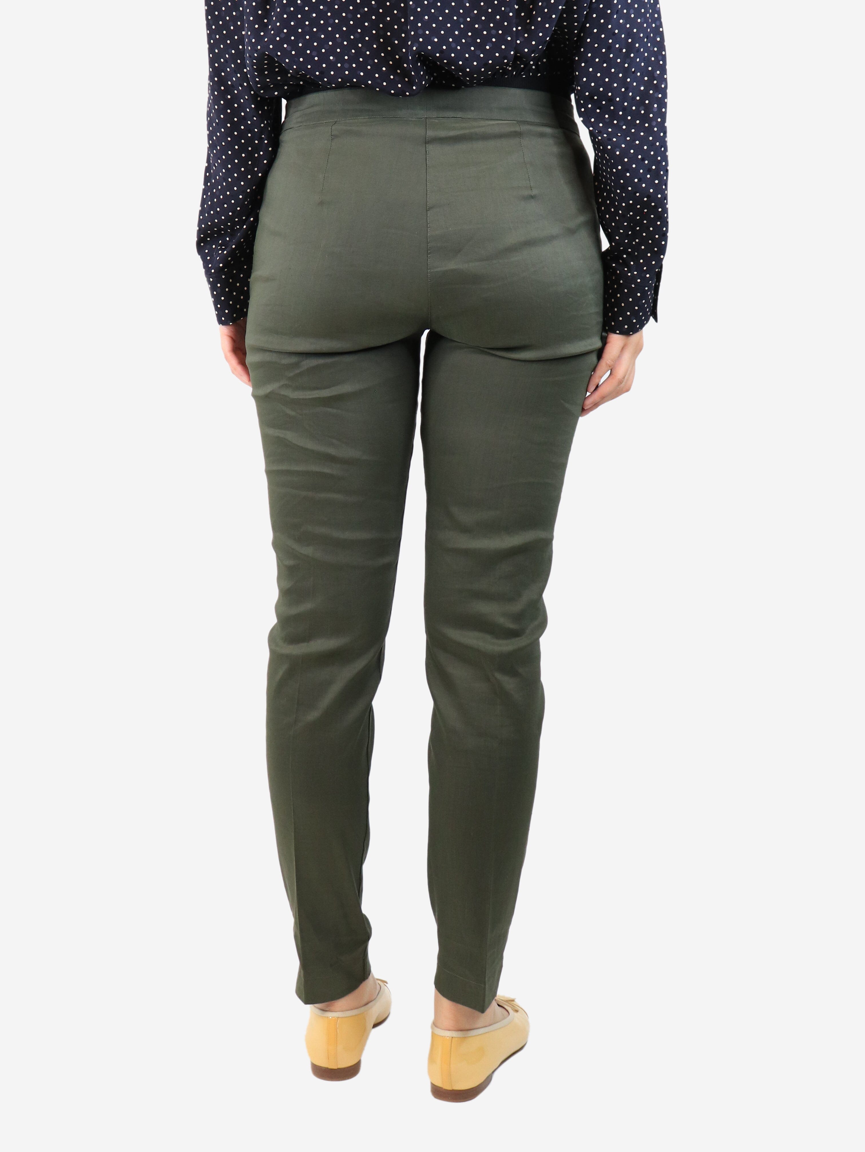 Green elasticated trousers - size UK 10 Trousers D.Exterior 