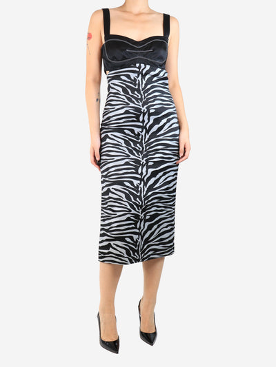 Black sleeveless Zebra dress - size UK 10 Dresses Prabal Gurung 