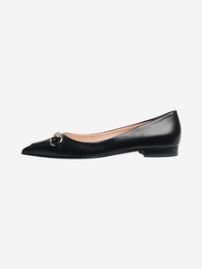 Gucci Black leather Horsebit ballet flats - size EU 37