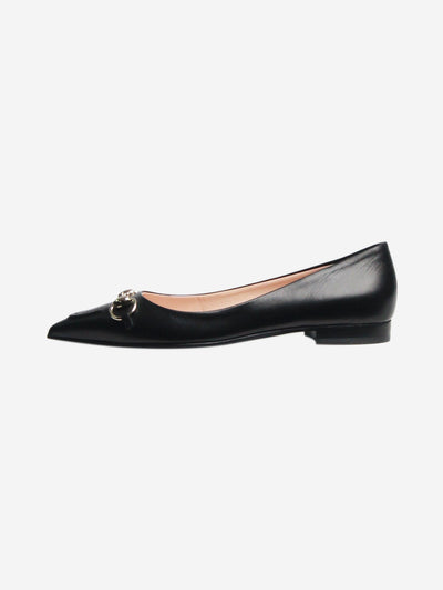 Black leather Horsebit ballet flats - size EU 37 Flat Shoes Gucci 