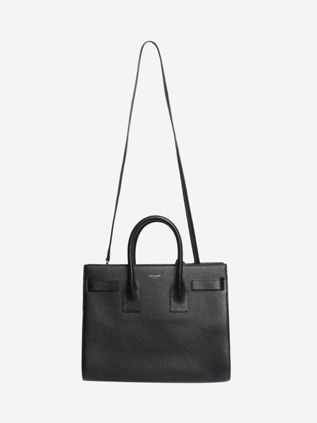 Black grained leather sac de jour bag alternate image