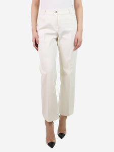 Chanel Cream cotton trousers - size UK 14