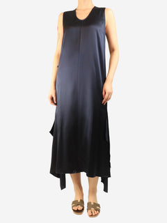 Navy Reid silk satin dress - size UK 12 Dresses Joseph 