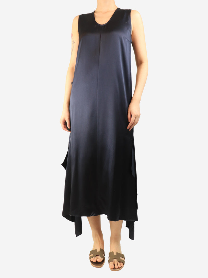 Navy Reid silk satin dress - size UK 12 Dresses Joseph 