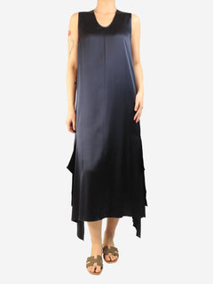 Navy Reid silk satin dress - size UK 12 Dresses Joseph 