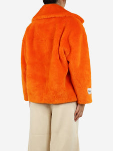 Jakke Orange faux fur cropped jacket - size UK 8