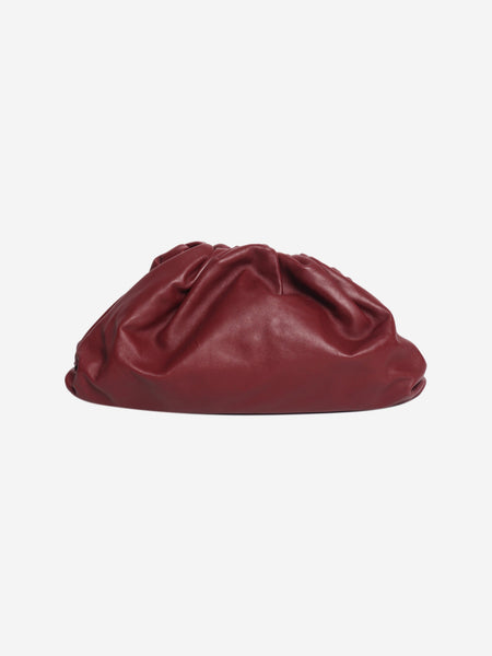 Maroon leather pouch bag product image