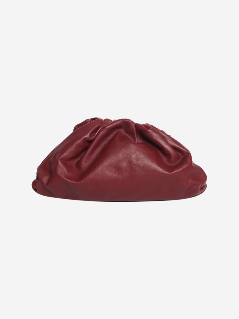 Maroon leather pouch bag Clutch bags Bottega Veneta 