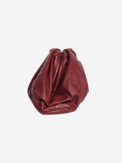 Maroon leather pouch bag Clutch bags Bottega Veneta 