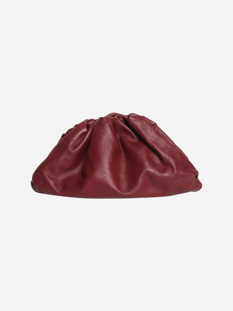 Maroon leather pouch bag Clutch bags Bottega Veneta 